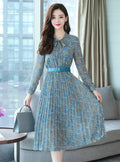Robe midi en mousseline fleurie grande taille style bohème